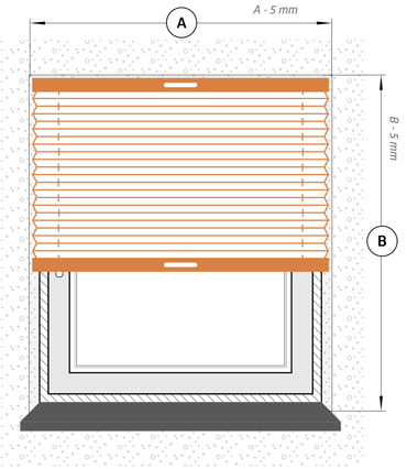 Installation à l'intérieur de l'embrasure de la fenêtre