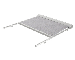 Store de jardin argenté avec toile moustiquaire