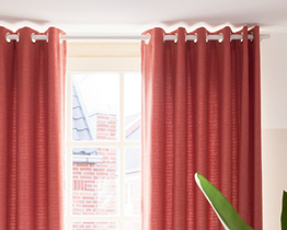 Curtains for tubular curtain rods