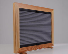 Pleated blinds grey