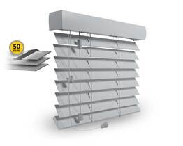 Store vénitien en bois 50 mm, échelle à cordes