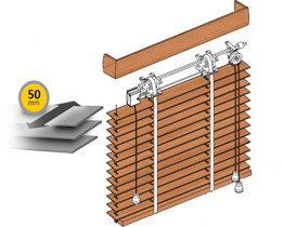 Internal window Wooden blinds