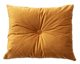 Coussin carré en velours avec bouton