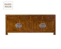 Commode Ibuku 4 portes + 4 tiroirs, marron 174 x 50 x 90 cm