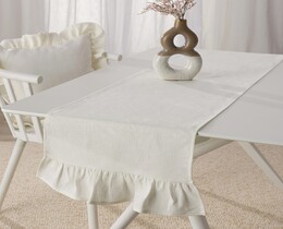Chemin de table à volants 40 x 160 cm