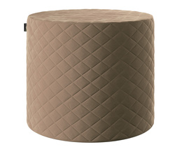 Pouf matelassé en forme de tonneau