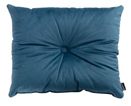 Coussin carré en velours avec bouton