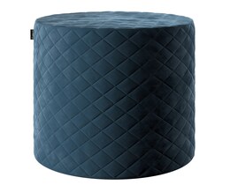 Pouf matelassé en forme de tonneau