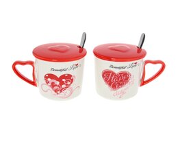 Ensemble de tasses Beautiful Love avec couvercle, 350 ml