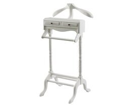 Porte-manteau Chester sur pied 125 cm blanc