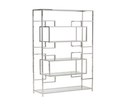 Bibliothèque Hypnose argentée 115 x 40 x 202 cm