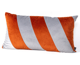 Poduszka Patchwork prostokątna gris cuivre