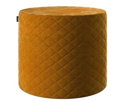 Pouf matelassé en forme de tonneau