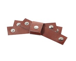 Zestaw obrączek na serwetki Eco Leather 4szt. brun