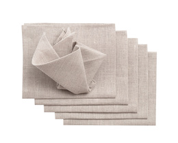 Lot de 6 serviettes de table 42x42cm en lin 392-10