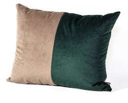 Poduszka Patchwork kwadratowa beige vert