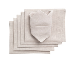 Lot de 6 serviettes de table 42x42cm en lin 159-15