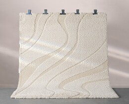 Crème Dywan Relief 160x230 cm
