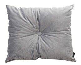 Coussin carré en velours avec bouton