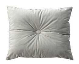 Coussin carré en velours avec bouton
