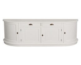 Commode Brighton 4 portes + 2 tiroirs blanche