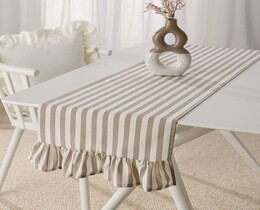 Chemin de table à volants 40 x 160 cm
