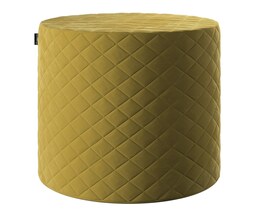Pouf matelassé en forme de tonneau