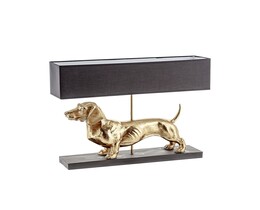 Lampe de table Chien doré 48 cm