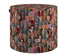 Pouf en forme de tonneau