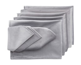 Lot de 6 serviettes de table en velours 42x42cm 704-11