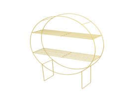 Étagère Chicago dorée, hauteur 60,5 cm