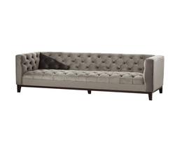 Canapé 3 places Velvet Elite gris
