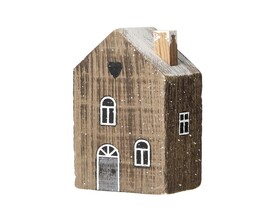 Dekoracja Maison de neige 12cm marron foncé