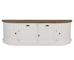 Commode Brighton 4 portes + 2 tiroirs blanc et naturel
