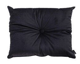 Coussin carré en velours avec bouton