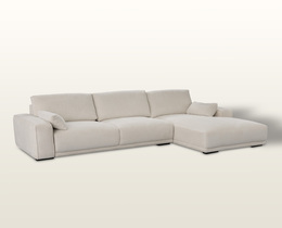 Canapé Silkeborg crème blanc droite