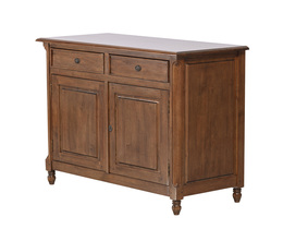Commode Charlie, 2 tiroirs, 2 portes, marron