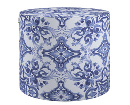 Pouf en forme de tonneau