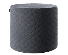 Pouf matelassé en forme de tonneau