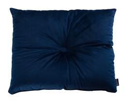 Coussin carré en velours avec bouton