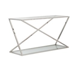 Console Vertigo argentée 120x40x80cm