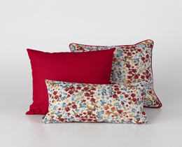 Zestaw poduszek do salonu Fleur de Pavot Rouge
