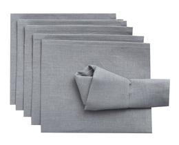 Lot de 6 serviettes de table 42x42cm en lin 159-10