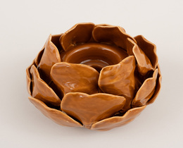 Świecznik Petalia marron clair 10 cm