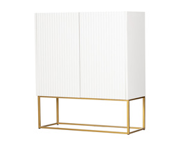 Armoire blanche ondulée