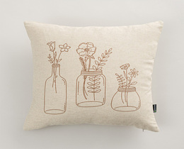 Housse de coussin pour coussin Rustic Bloom 45x45 cm