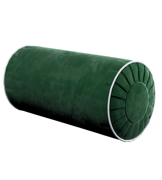 Bolster Cushion with Pleats and Piping