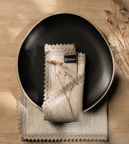 Napkin with Lace, 1 Piece, 48x48 cm