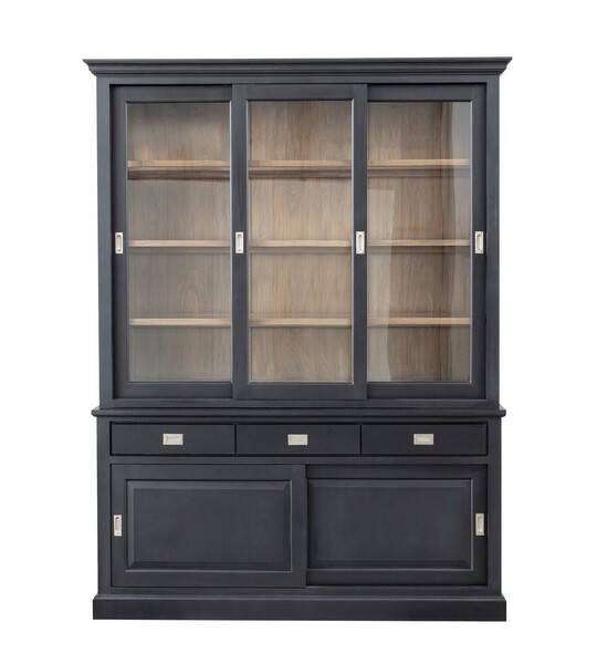 Display cabinet Milton 190x47x226cm black